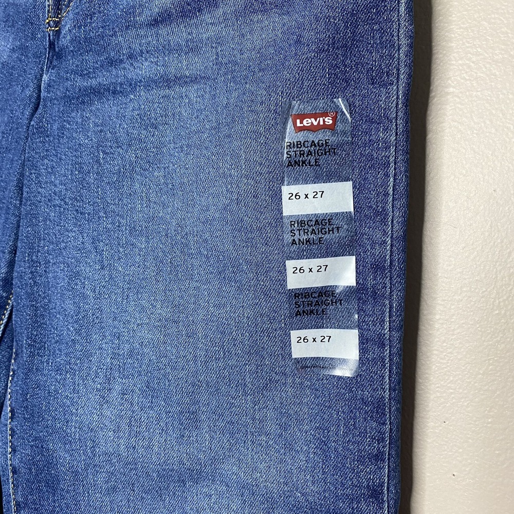 Levis Ribcage Straight Ankle Button Fly Super High Rise Jeans Size 26X27 - Picture 8 of 16
